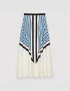 Joseph Cretto Print Avron Skirt In Ivory Combo