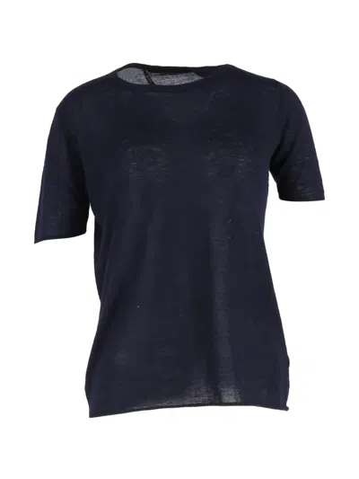 Pre-owned Joseph Crew-neck Cotton T-shirt In Blue