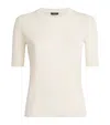 Joseph Crew-neck Crisp Top In Ivory