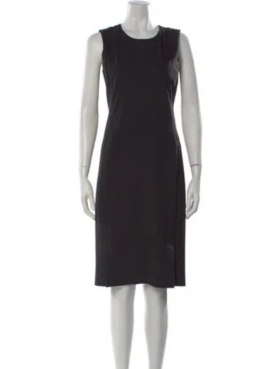 Pre-owned Joseph Crew Neck Knee-length Dress In Black