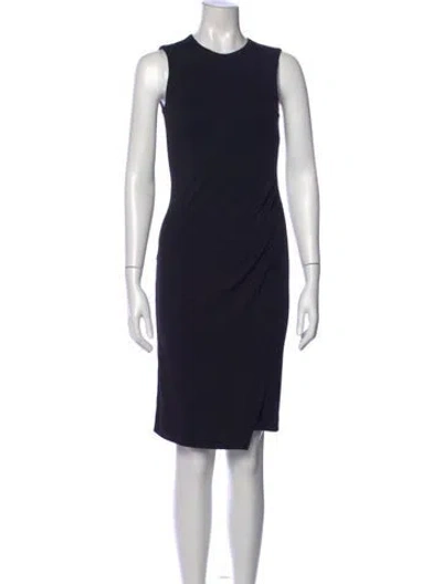 Pre-owned Joseph Crew Neck Knee-length Dress In Blue