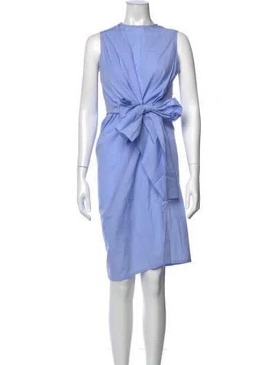 Pre-owned Joseph Crew Neck Knee-length Dress In Blue