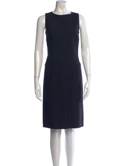 Pre-owned Joseph Crew Neck Knee-length Dress In Blue