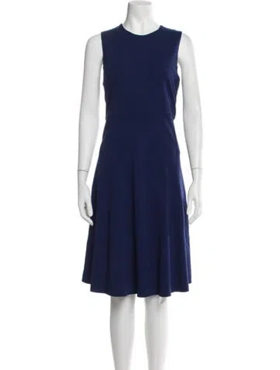 Pre-owned Joseph Crew Neck Knee-length Dress In Blue