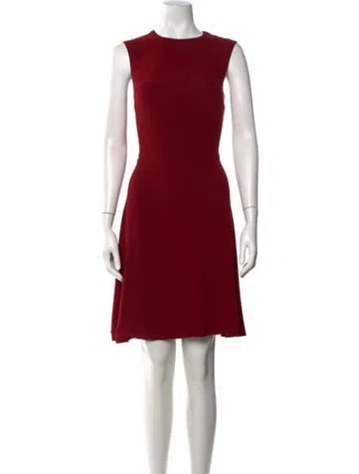 Pre-owned Joseph Crew Neck Knee-length Dress In Red