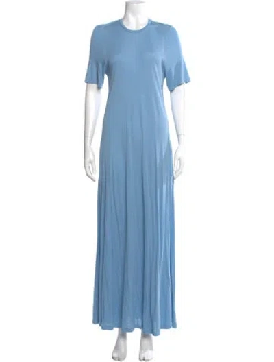 Pre-owned Joseph Crew Neck Long Dress In Blue