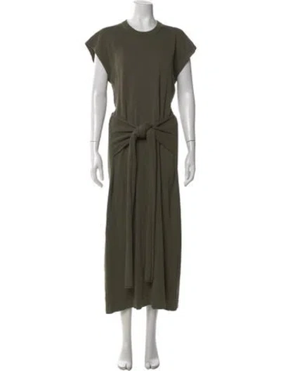 Pre-owned Joseph Crew Neck Long Dress In Green