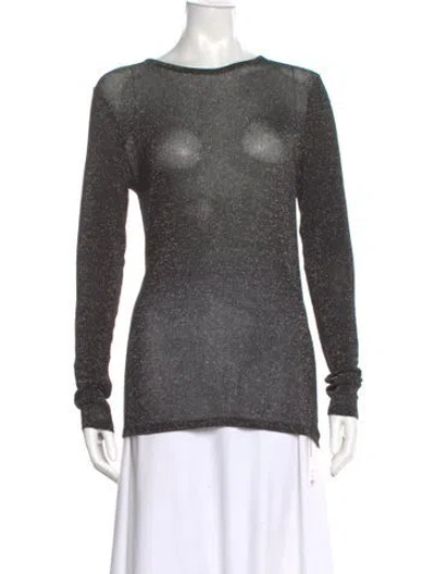 Pre-owned Joseph Crew Neck Long Sleeve Top In Black