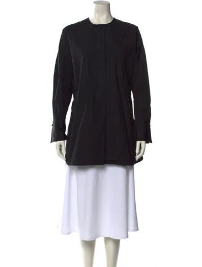 Pre-owned Joseph Crew Neck Long Sleeve Tunic In Black