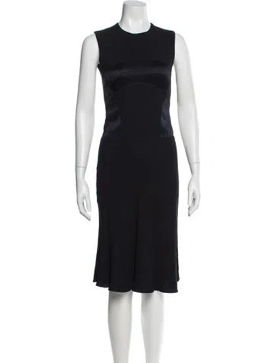 Pre-owned Joseph Crew Neck Midi Length Dress In Multi