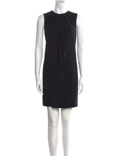 Pre-owned Joseph Crew Neck Mini Dress In Black