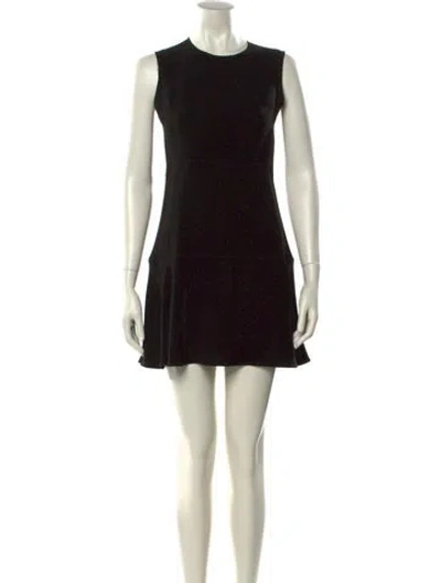 Pre-owned Joseph Crew Neck Mini Dress In Black