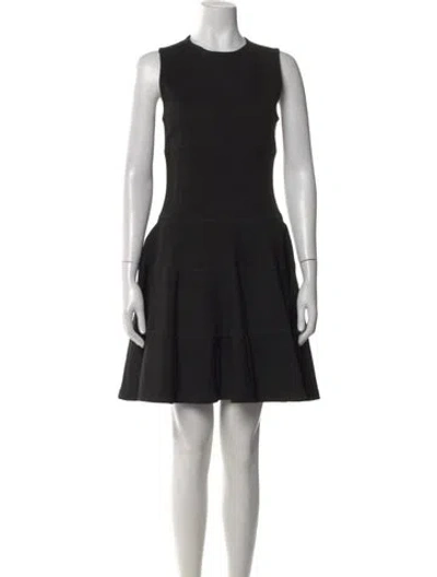 Pre-owned Joseph Crew Neck Mini Dress In Black