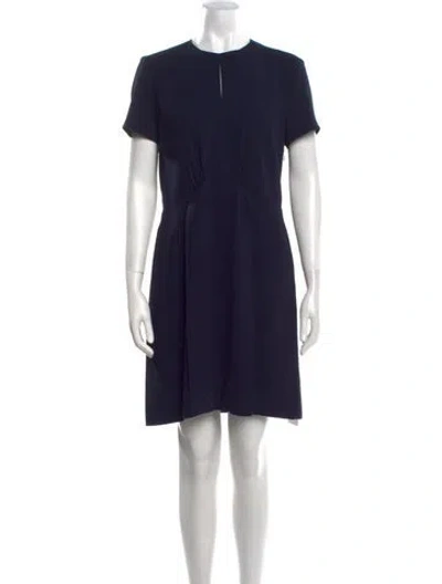 Pre-owned Joseph Crew Neck Mini Dress In Blue