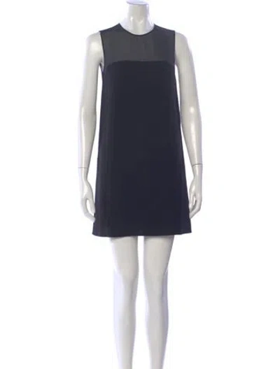 Pre-owned Joseph Crew Neck Mini Dress In Blue