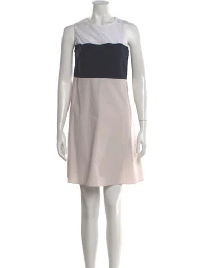 Pre-owned Joseph Crew Neck Mini Dress In Neutral