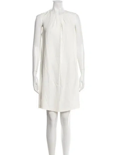 Pre-owned Joseph Crew Neck Mini Dress In Neutral