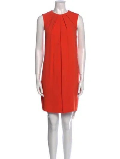 Pre-owned Joseph Crew Neck Mini Dress In Orange