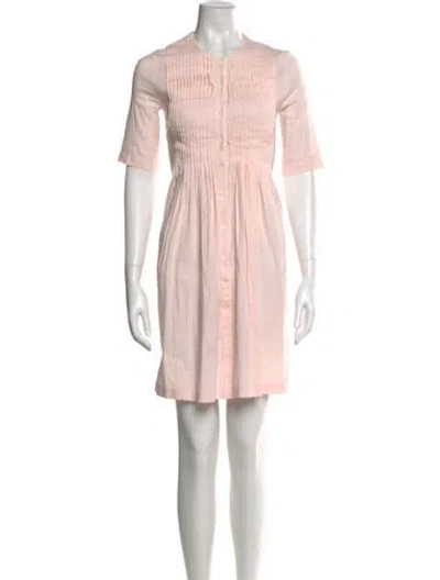 Pre-owned Joseph Crew Neck Mini Dress In Pink