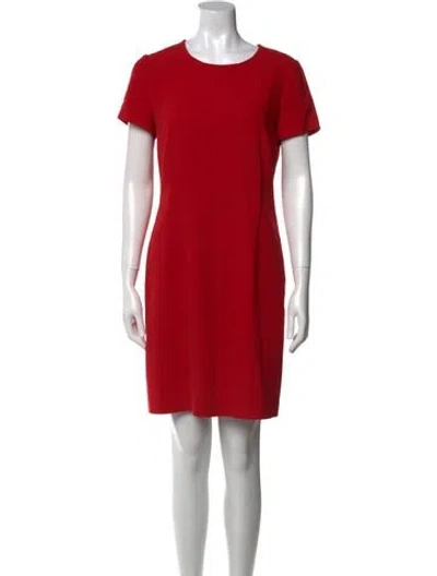 Pre-owned Joseph Crew Neck Mini Dress In Red