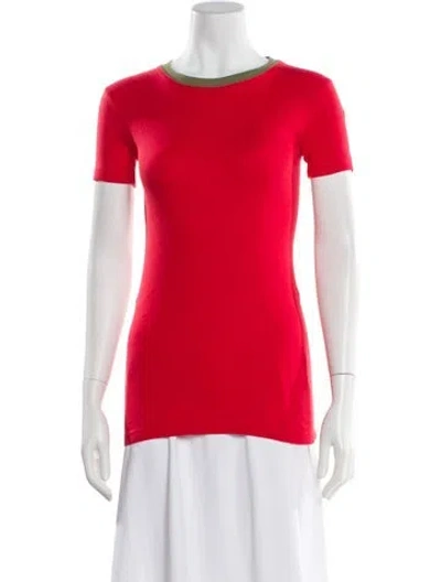 Pre-owned Joseph Crew Neck Short Sleeve T-shirt In Red