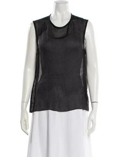 Pre-owned Joseph Crew Neck Sleeveless Top In Black