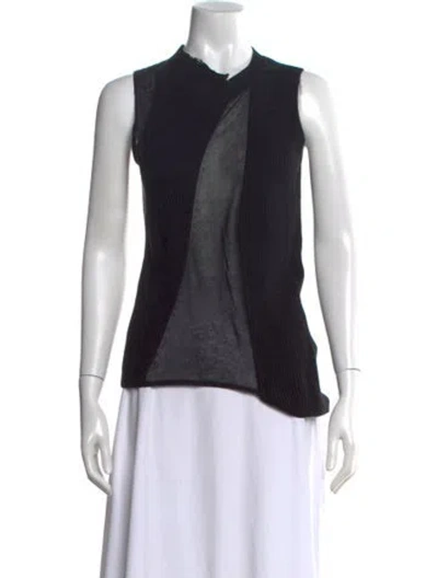 Pre-owned Joseph Crew Neck Sleeveless Top In Black