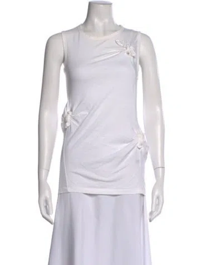 Pre-owned Joseph Crew Neck Sleeveless Top In Neutral