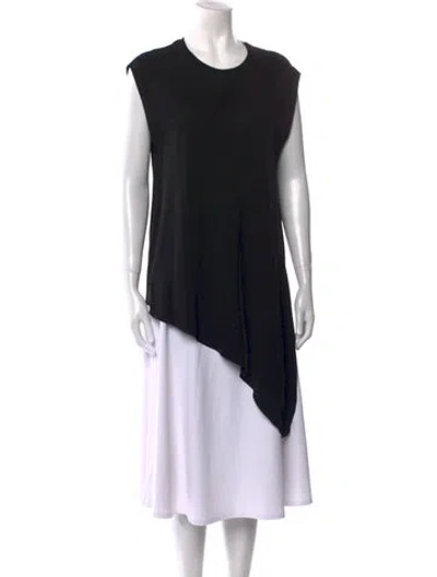 Pre-owned Joseph Crew Neck Sleeveless Tunic In Black