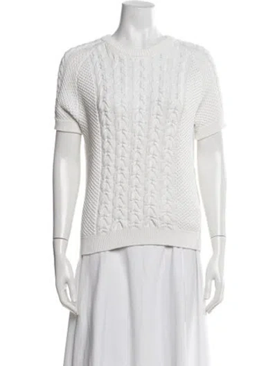 Pre-owned Joseph Crew Neck Sweater In White