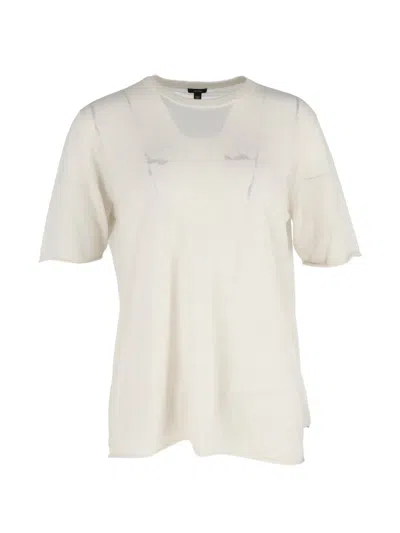 Pre-owned Joseph Crew-neck Wool T-shirt In Neutral