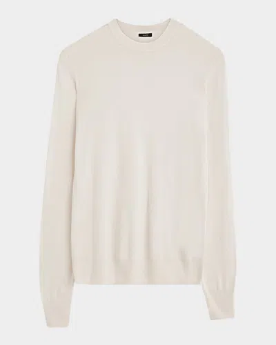Joseph Crewneck Cashmere-blend Sweater In Ivory