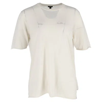 Joseph Crewneck T-shirt In Ivory Wool