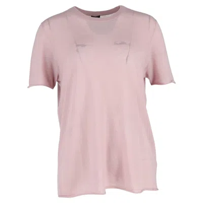 Joseph Crewneck T-shirt In Pink Wool