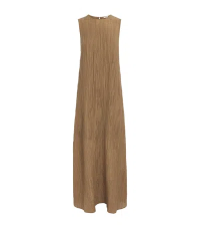 Joseph Crinkle-effect Dion Maxi Dress In Brown