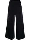 Joseph Cropped Wool Trousers In Black