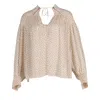 Joseph Crosby Heart Print Blouse In Ecru Silk In White