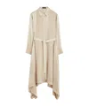 Joseph Cyprien Paneled Handkerchief Midi Shirtdress In Quail