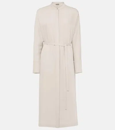 Joseph Dada Belted Cady Midi Dress In White