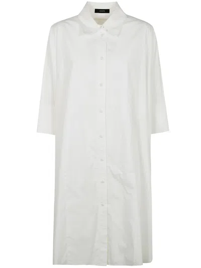 Joseph Dania Oversized Cotton-poplin Midi Shirt Dress In White