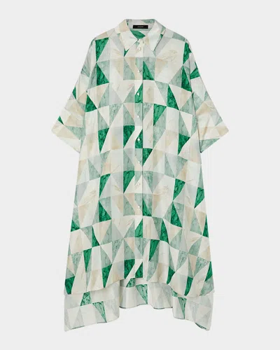 Joseph Dania Marble-print Habotai Silk Maxi Dress