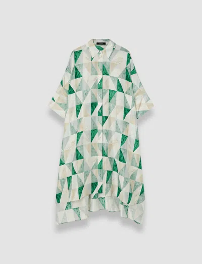 Joseph Dania Marble Print Silk Dress In Multicolour