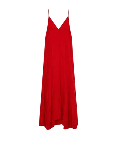 Joseph Daniele Crinkled-finish Maxi Dress In Red