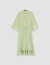 Joseph Womens Darius Detachable-belt Silk Midi Dress Matcha In Matcha