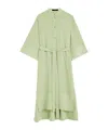 Joseph Womens Darius Detachable-belt Silk Midi Dress Matcha In Nude