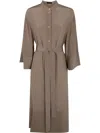 Joseph Darius Dress Crepe De Soie In Brown