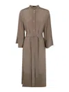 Joseph Darius Dress Crepe De Soie In Brown