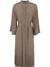 Joseph Darius Dress Crepe De Soie In Brown
