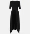 Joseph Dera Asymmetric-hem Midi Dress In Black