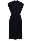 Joseph Davidge Sleeveless Pleated Midi Dress In Blau